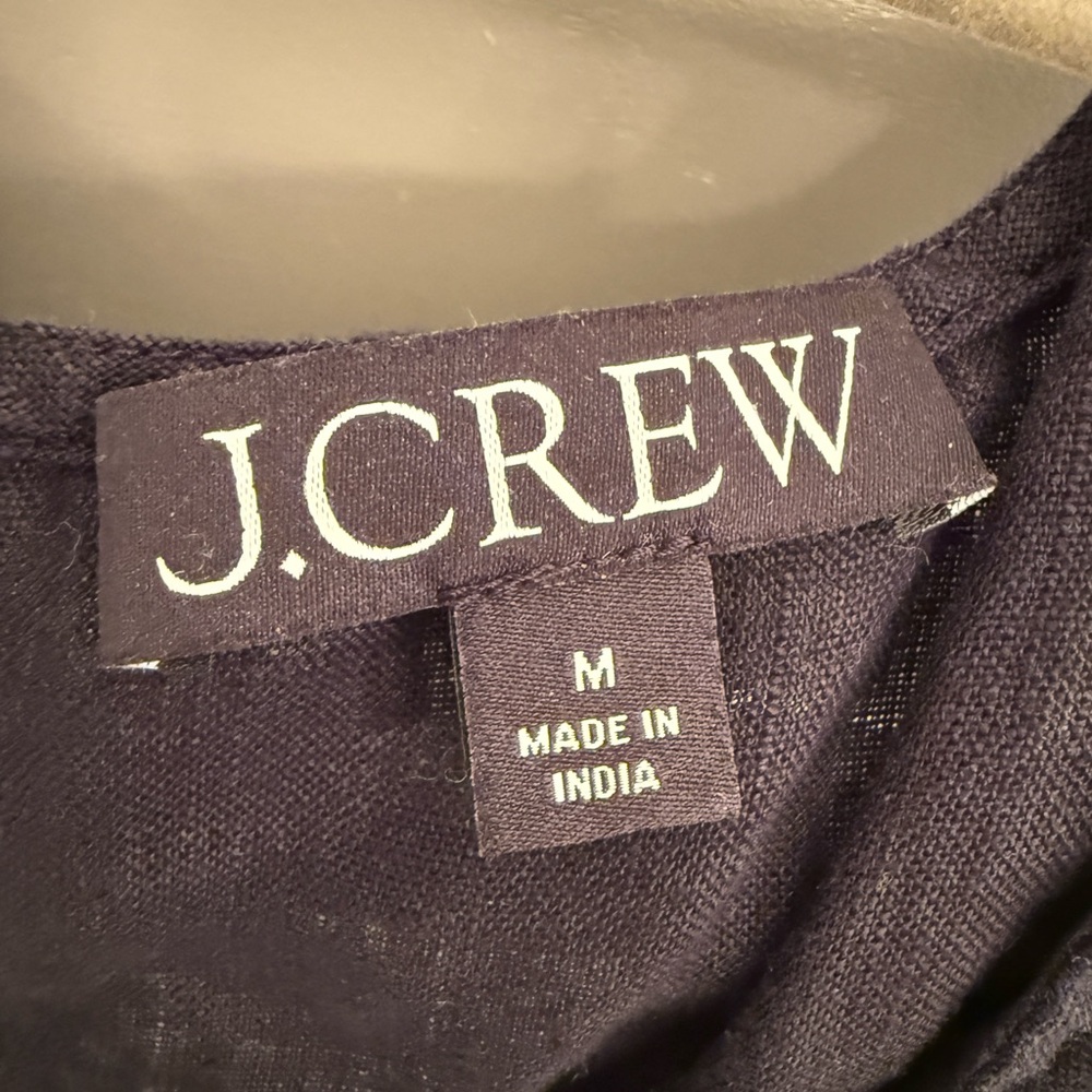 J Crew Linen Button Back Shell - image 4